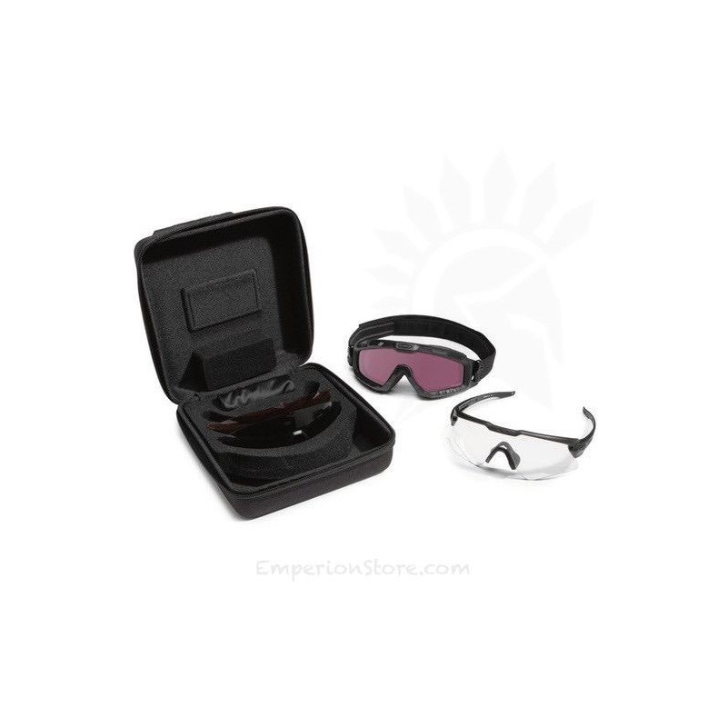 OAKLEY SI Ballistic M Frame Alpha Matte Black Operator Kit w/ Clear, Grey, Prizm TR22 & TR45 Lens, Square Case, 39380