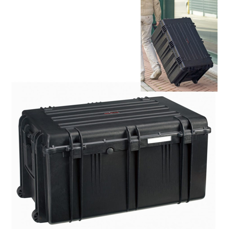 EXPLORER CASES 7641.B Internal L765 x W485 x D415 mm with Pre-Cubed Foam, Wheels, Black Case, 112402